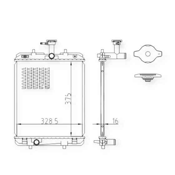 Радиатор двигателя Toyota Aygo, Citroen C1, Peugeot 107, 108 1.0i 05- охлаждения Мукачево