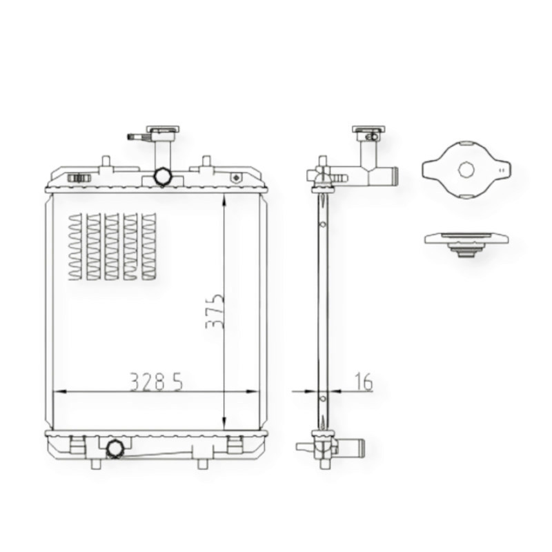Радиатор двигателя Toyota Aygo, Citroen C1, Peugeot 107, 108 1.0i 05- охлаждения Мукачево - изображение 1