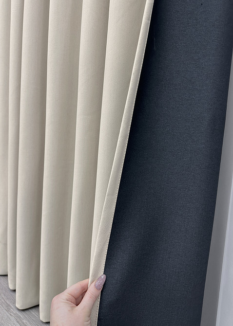 Комплект штор VR-Textil Блекаут двосторонній Scandi № 1902ш Таш 200х270 см 2 шт (32-261) Київ - фото 6