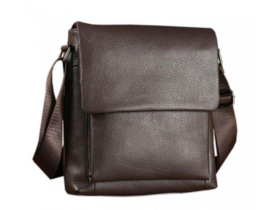 Сумка мессенджер Vintage 14577 кожаная Коричневая Киев - изображение 9