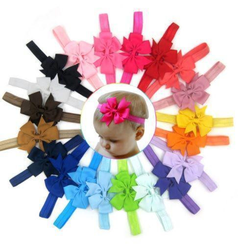 Дитяча пов'язка блакитного кольору - на резинці, окружність від 30см до 48см, бант 9см Київ - фото 2