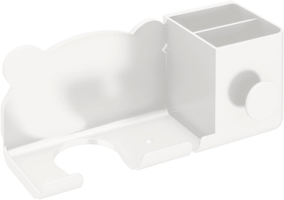 Органайзер пластиковый для ванной комнаты, настенный держатель для фена 23.2×8.2×9.2см, белый цвет Каменец-Подольский