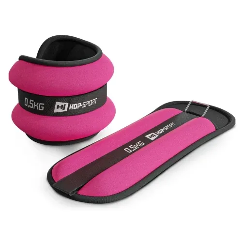 Набір обтяжувачів для ніг та рук 2х0,5 кг Hop-Sport S001 рожевий Київ
