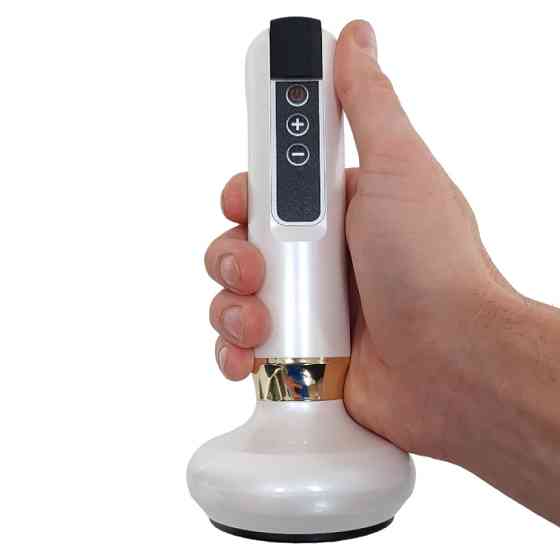 Акумуляторний вакуумний масажер від целюліту,12 режимів,з USB,Білий SBR Київ