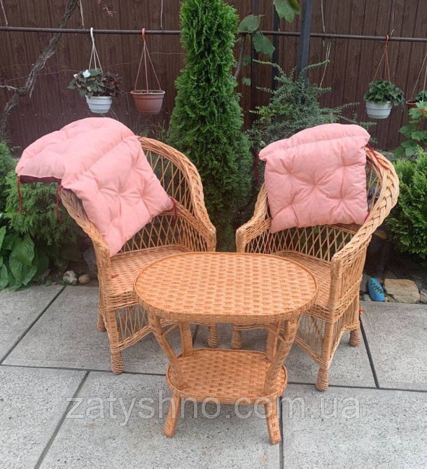 Набор плетеной мебели из лозы, с двухсторонними подушками Киев - изображение 6