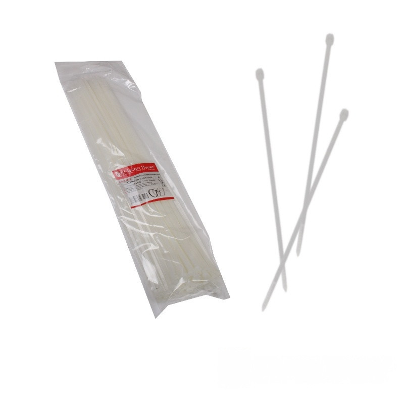 Стяжка кабельна 5х450 мм, 100 шт., білий Дніпро - фото 1