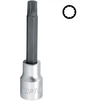 Головка торцева Toptul SPLINE M10 L100мм 1/2" (BCJA1610) Вінниця - фото 1