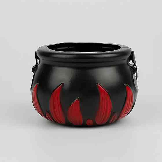 Дымовая машина RESTEQ на Хэллоуин с подсветкой. Генератор тумана для Хэллоуина в виде котла. Дымовая машина в форме котла. Fog Киев