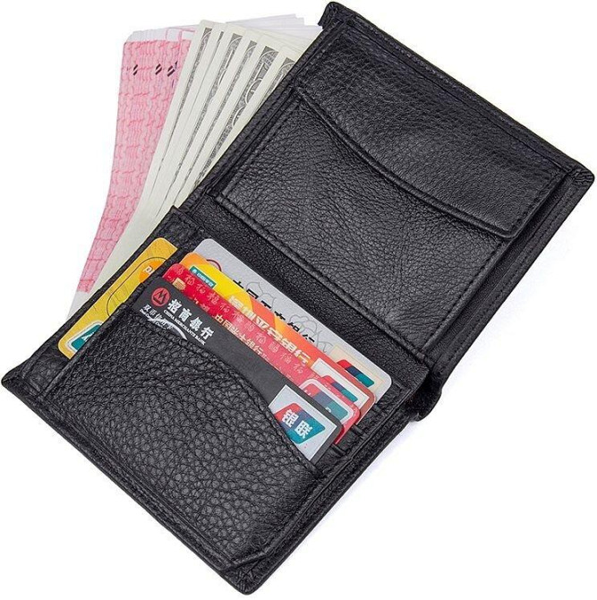 Гаманець шкіряний Чорний (Vintage) Київ - фото 3