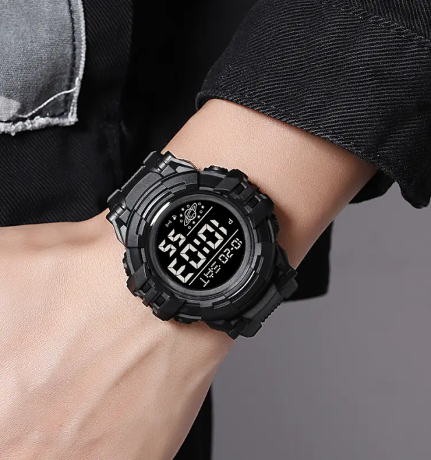 Мужские спортивные часы Skmei 2003 (Черные с черным) Киев - изображение 8