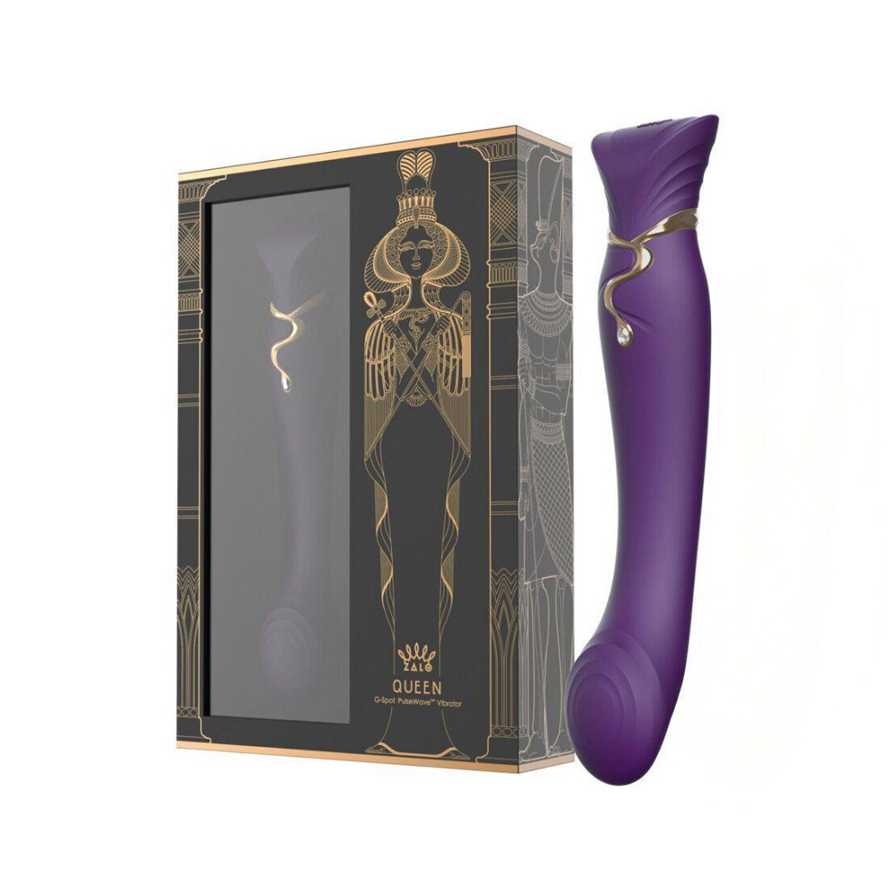 Смартвибратор Zalo — Queen Twilight Purple, пульсирующая жемчужина, кристалл Swarovski Sex Aura Киев - изображение 7