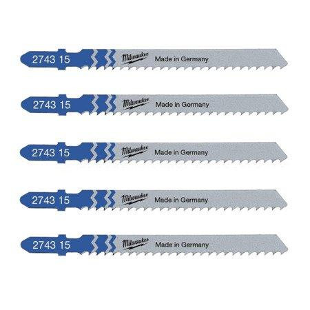 Полотна для лобзика T127D MILWAUKEE, 75мм/ крок зубу 3,0мм, (5шт), (алюміній) Одеса - фото 2
