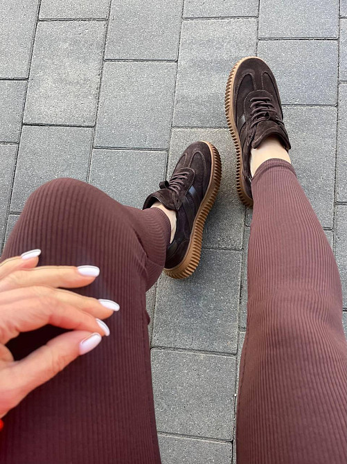 Кроссовки женские M.KRAFT коричневые натуральная замша низкий ход 37р. 38р. 39р. 40р. (21048) Київ - фото 3