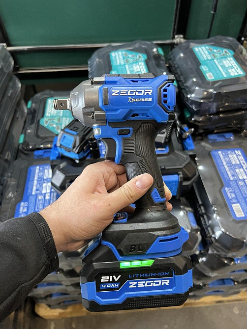 Гайковерт аккумуляторный бесщеточный ZEGOR SDAX-21BL-500 (акум 21V 4Ah 2шт и зарядка) Киев - изображение 7