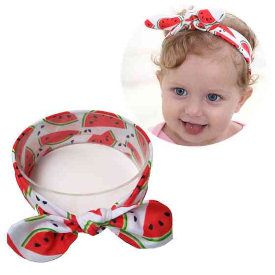 Детская повязка с ушками Арбуз one size разноцветный Киев