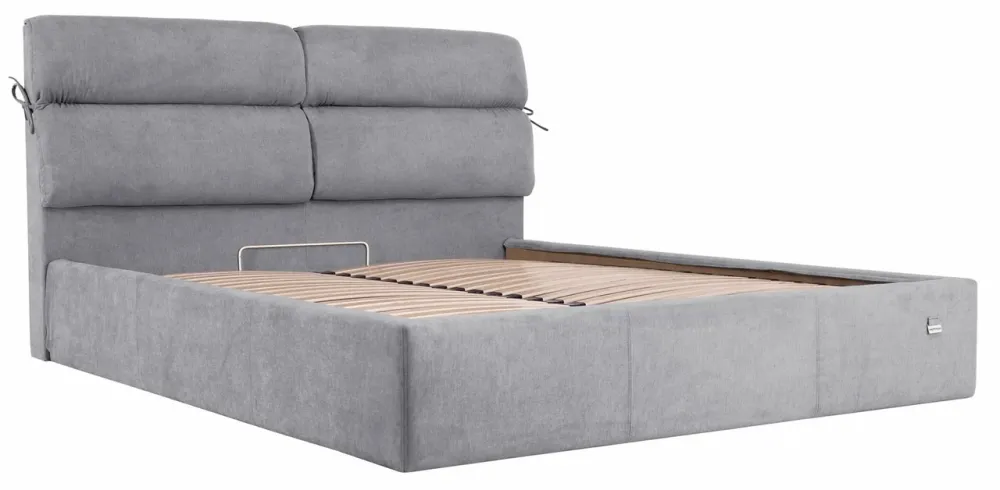 Кровать Двуспальная Edinburgh Comfort 160 х 200 см Rosto 93 С подъемным механизмом и нишей для белья Серый Киев - изображение 2