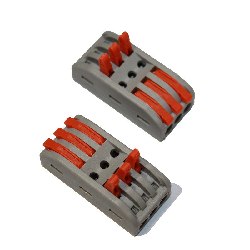 Коннектор двусторонний на 3 контакта 600В, 32A, серый Днепр - изображение 1