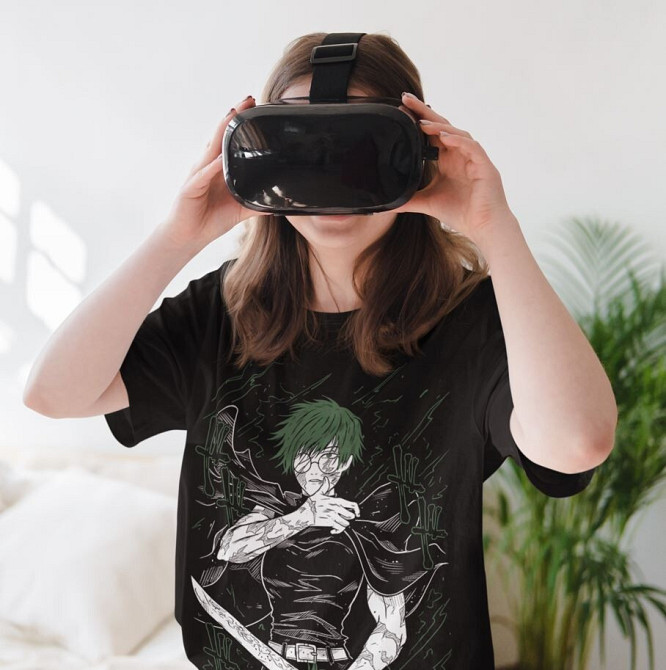 Футболка аниме Магическая битва оверсайз (S/M/L) Черний AnimeJ0999 Днепр - изображение 3