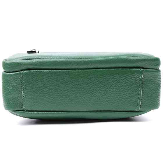 Яркая женская сумка с накладным карманом из натуральной кожи Vintage 22639 Зеленая Киев