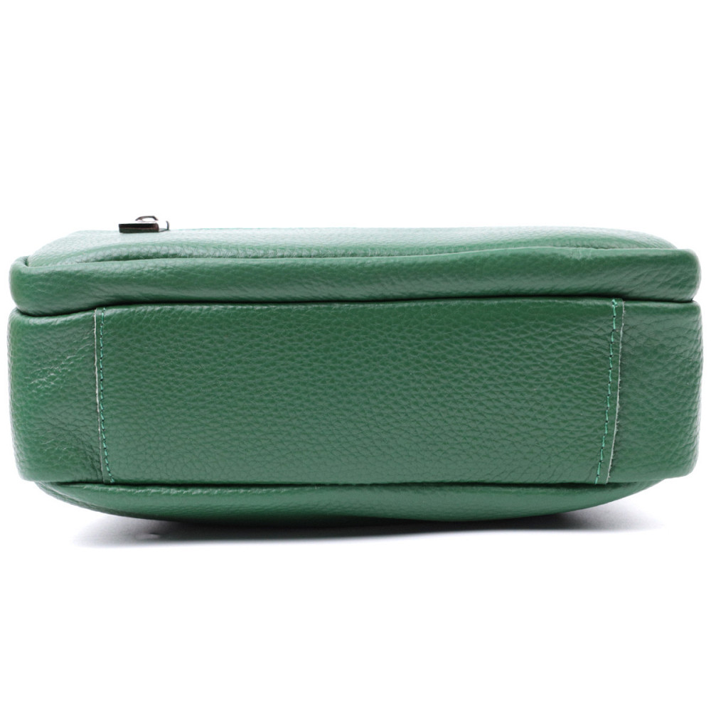 Яркая женская сумка с накладным карманом из натуральной кожи Vintage 22639 Зеленая Киев - изображение 6