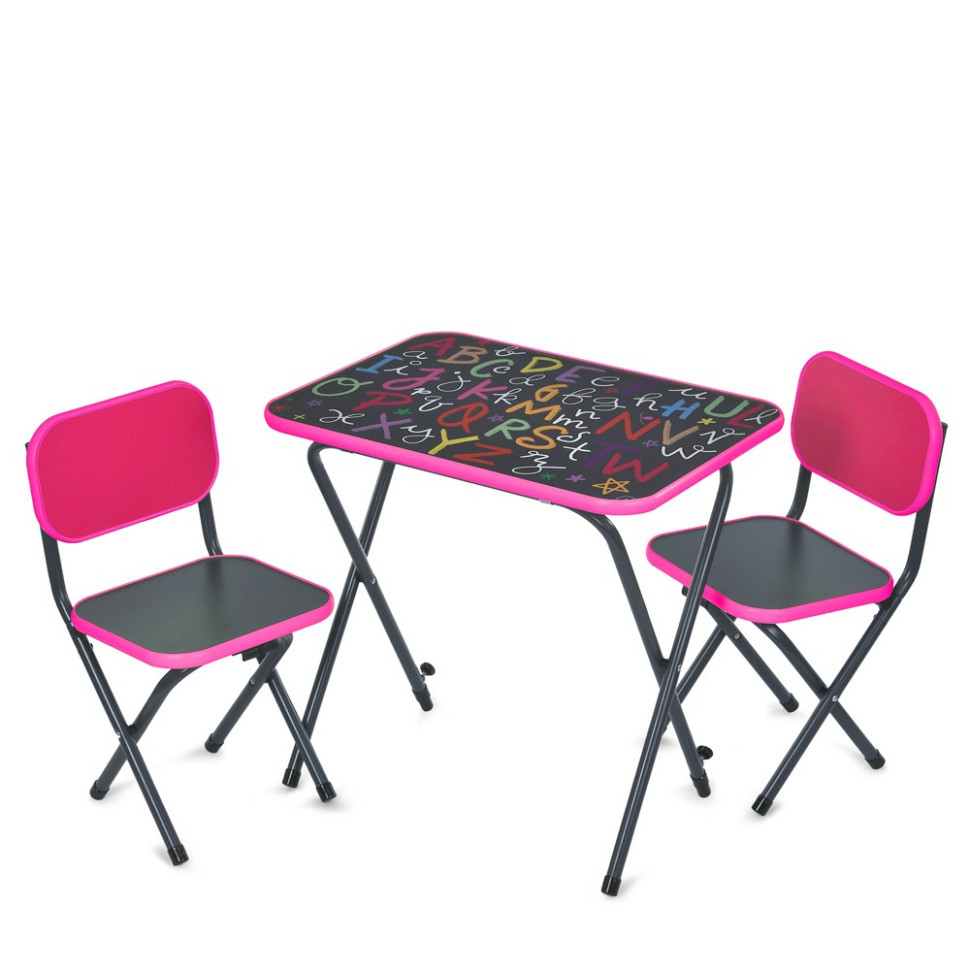 Дитячий Столик Alphabet Alphabet малиновий, складаний, стільниця 60 х 40 см Вінниця - фото 1