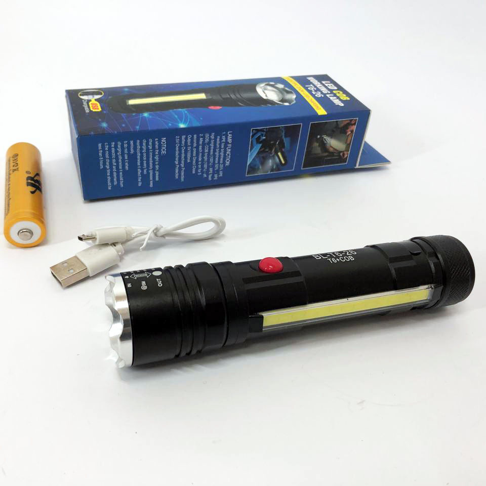 Ліхтар світлодіодний тактичний Police T6-26+T6+COB, Кращий тактичний ліхтар ручний металевий CH-23 Львів - фото 12