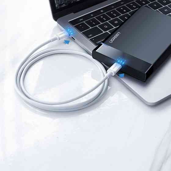 Кабель USB 2.0 Type-C M-M, 1.5 м, 60W Білий, ABS Cover US264 UGREEN Вінниця