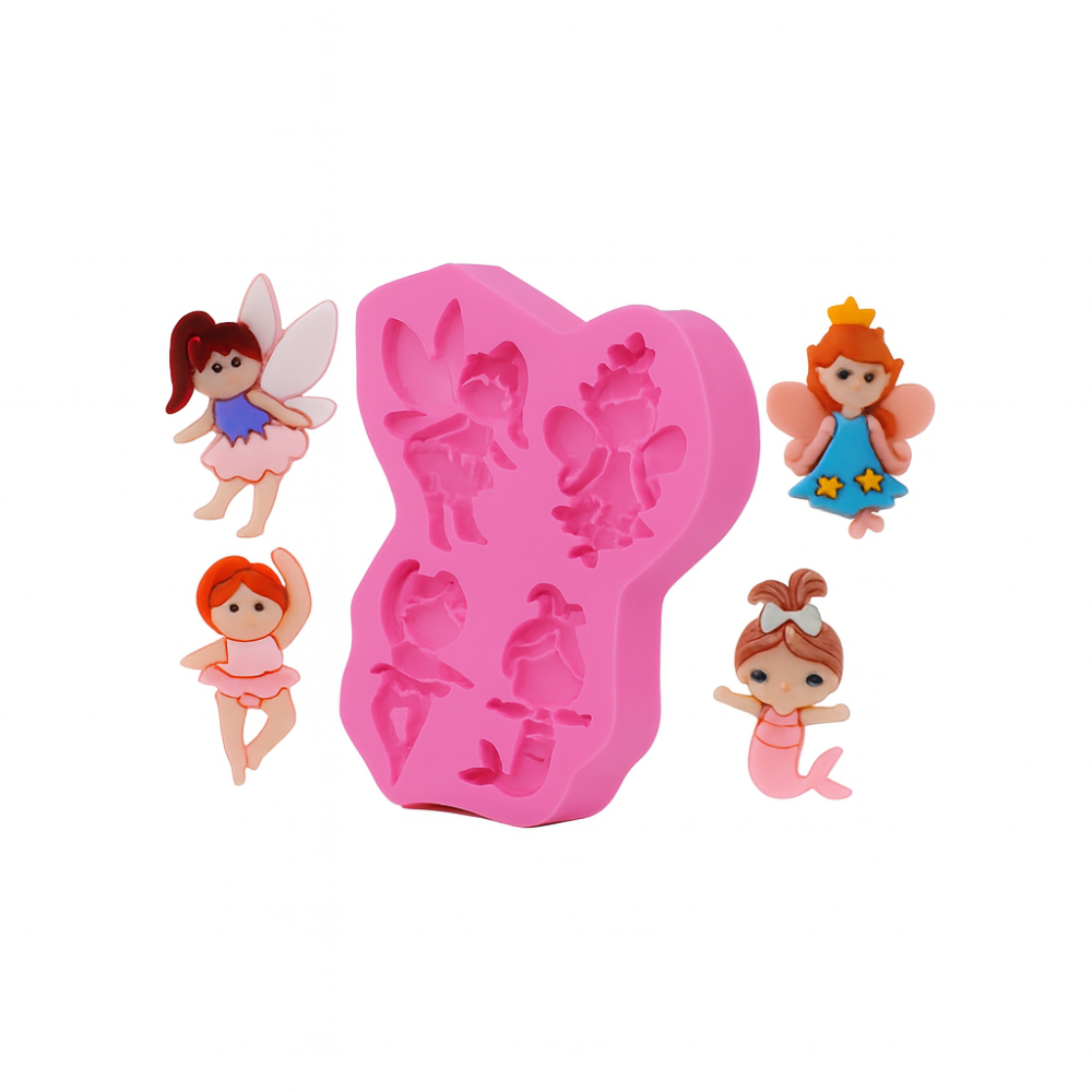 Молд силиконовый Феи 69 на 56 мм розовый Киев - изображение 4