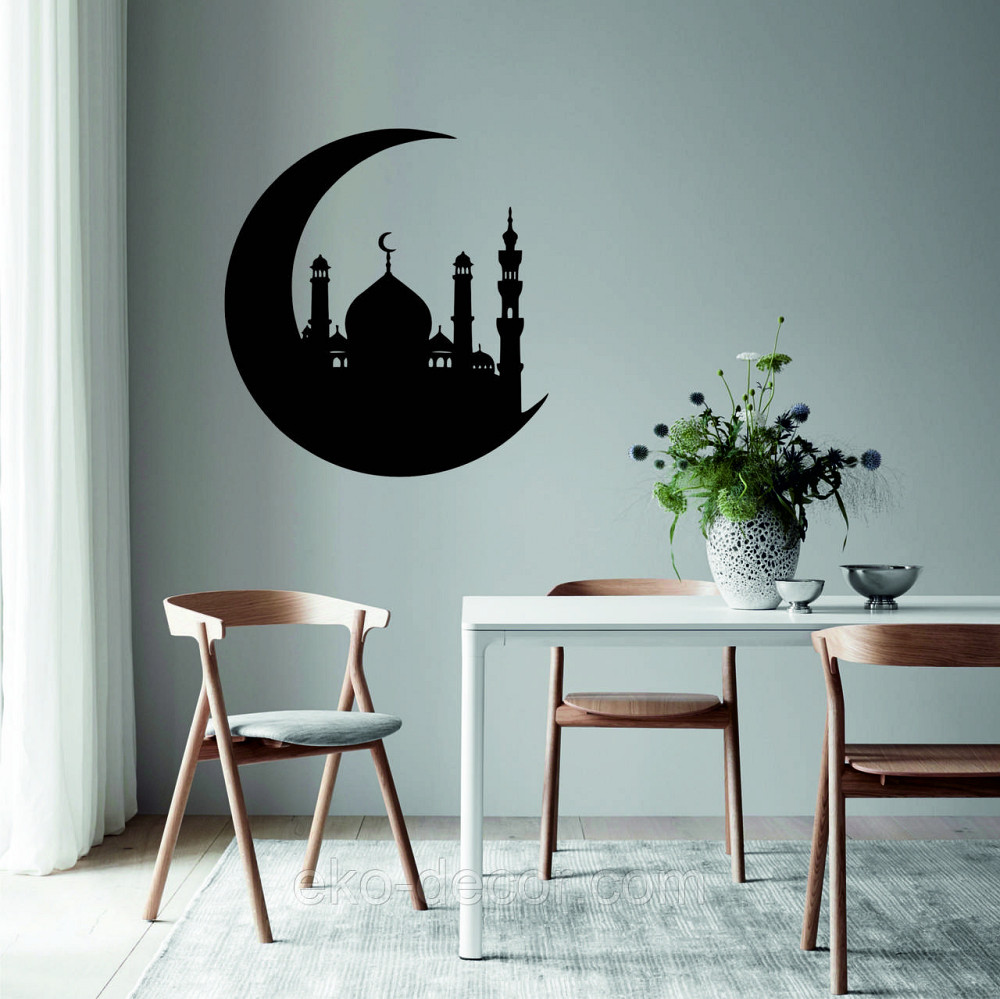 Декоративное настенное Панно «Ислам» Декор на стену 90*90 см, Черный Киев - изображение 1