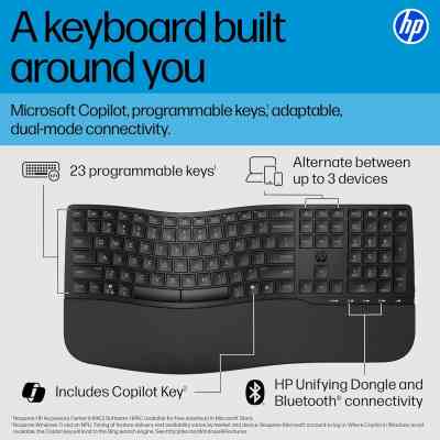 Клавиатура HP 680 Comfort Dual-Mode UA Black (8T6L8AA) Винница