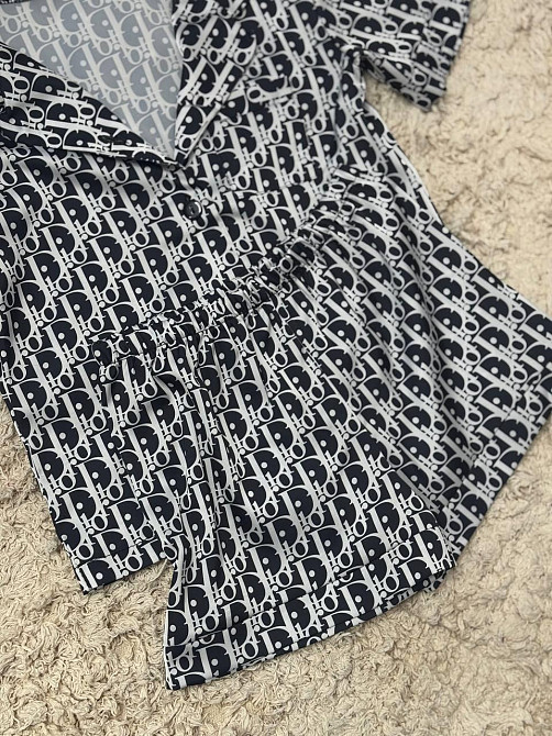 Детская пижамка из сатина шорты с рубашкой Серый р 134-140 Харьков - изображение 3