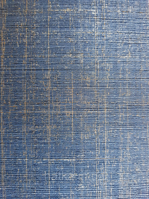 Обои флизелиновые эко Casadeco Five O'Clock 0.53х10 однотонные темно синие прожилки золотом под ткань гобелен Киев - изображение 1