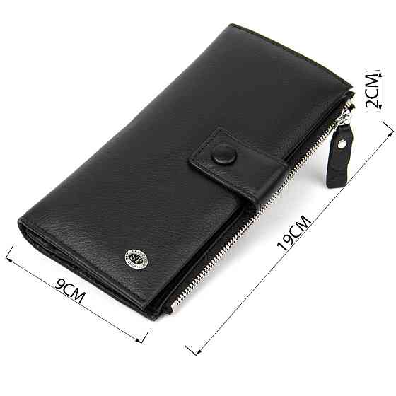 Классический кошелек-клатч ST Leather 19373 Черный Киев
