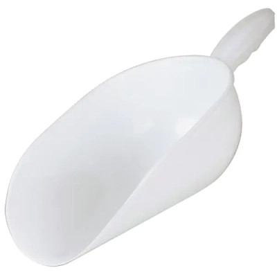 Совок для сыпучих продуктов и льда Mobil Plastic напівкруглий білий 42 см PP - 1,500 л (136/42-BIM) Винница - изображение 1