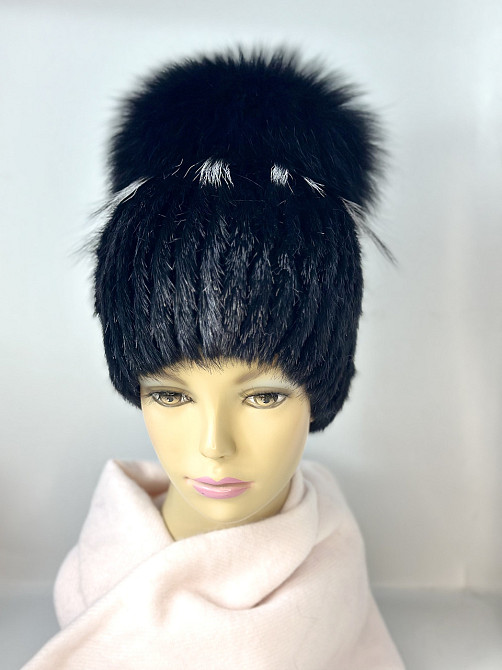 Шапка хутряна жіноча Анетта Чорний Харків - фото 1