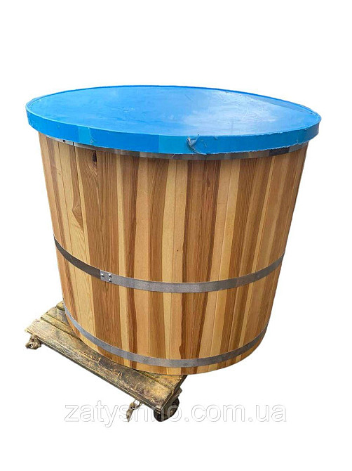 Купиль 110*100 овальная с крышкой и ступеньками Киев - изображение 5