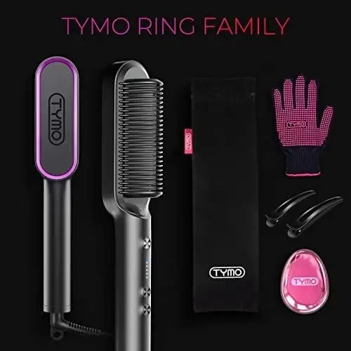 Щетка-расческа выпрямитель TYMO Ring Hair Straightener Comb для волос | Керамическая ионная щетка 210°C, 5 режимов, Anti-Scald Киев - изображение 6