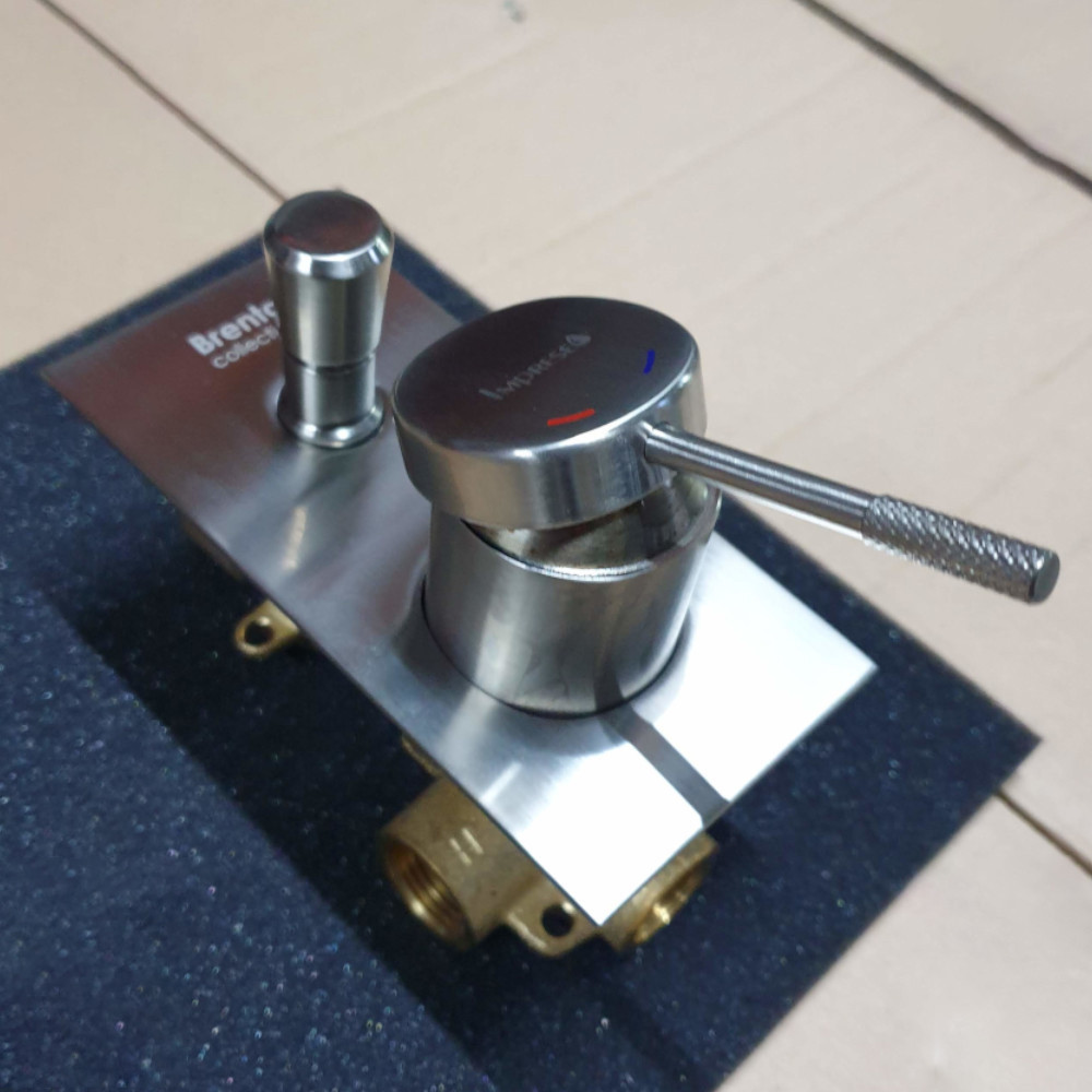 Змішувач прихованого монтажу IMPRESE BRENTA на 2 споживачі нікель Київ - фото 2