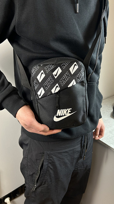 Барстека Nike, Чоловіча сумка через плече, Текстова барсетка на три відділення, Брендаова сумкаMasterSem Київ - фото 3