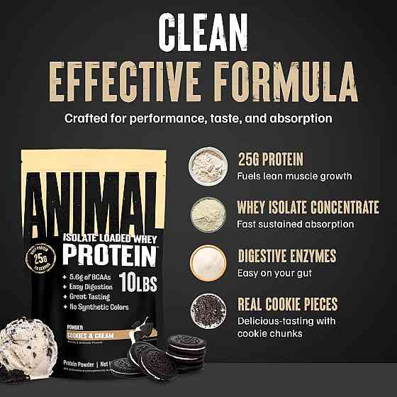Протеин Universal Nutrition Animal Whey 4500 г, Cookies Cream Луцк