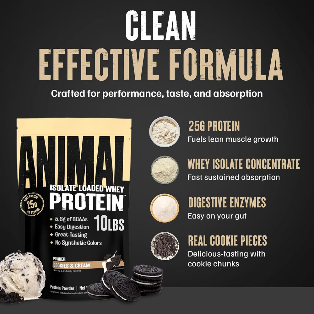 Протеин Universal Nutrition Animal Whey 4500 г, Cookies Cream Луцк - изображение 3