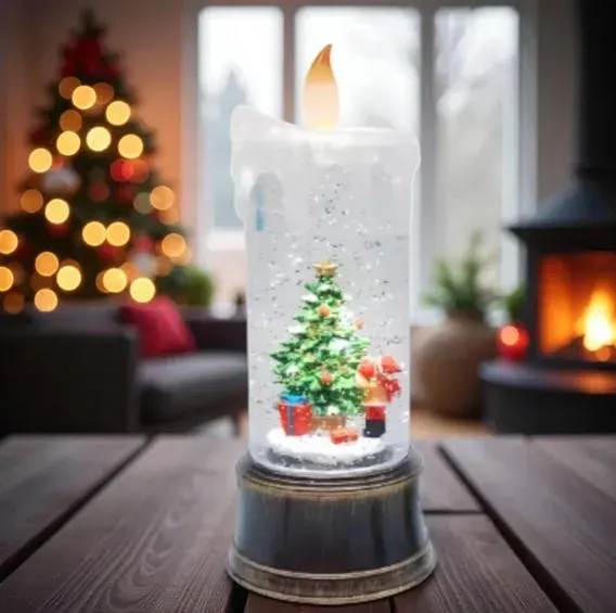 Світильник-декор новорічний Свічка HC-G030 LED USB AAх3 (10.7x10.7x25см) Київ - фото 2