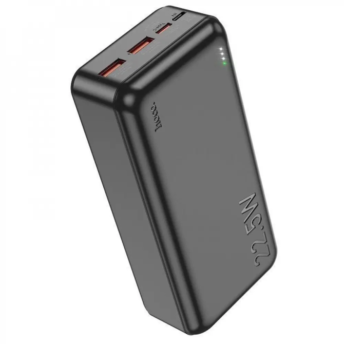 Универсальная зарядная батарея Hoco J101B 30000mAh Astute PD20W+QC3.0 22.5W 2USB Micro/Type-C (Черны Винница - изображение 1