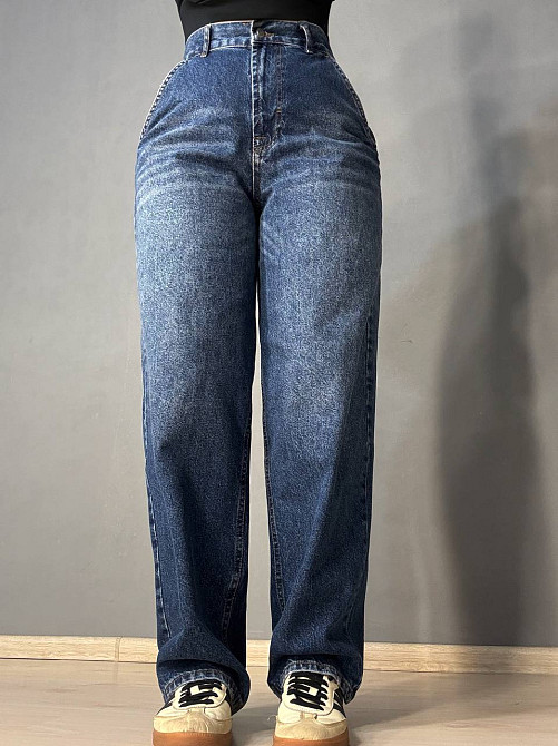 Джинси жіночі Its Basic 2952-17 skater baggy банани з косими кишенями сині, синій, 38, 38, 79 см, 111 см Київ - фото 8