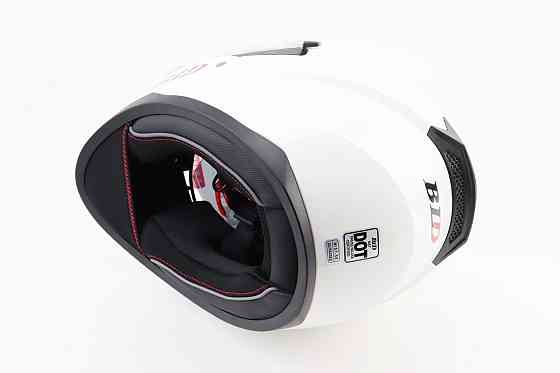 Шолом інтеграл, закритий (сертифікація DOT)+відкидні окуляри BLD-M67 М (57-58см), БІЛИЙ глянець Киев