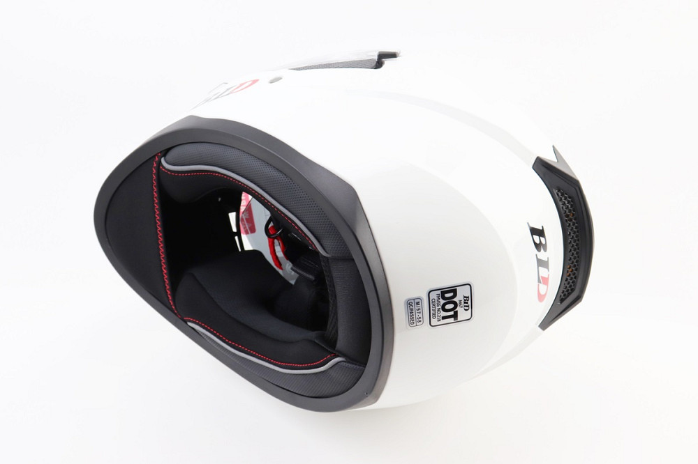 Шолом інтеграл, закритий (сертифікація DOT)+відкидні окуляри BLD-M67 М (57-58см), БІЛИЙ глянець Киев - изображение 3