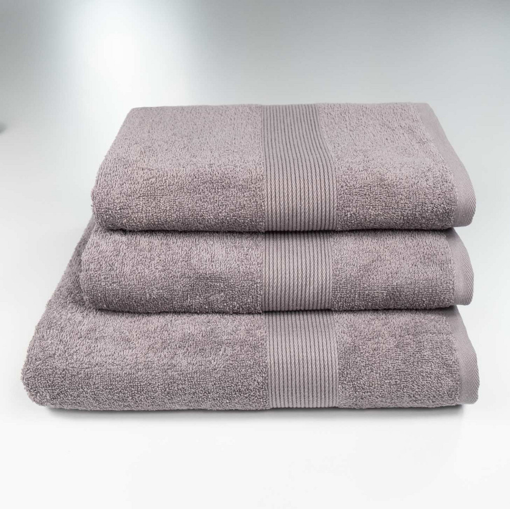 Набір махрових рушників з Бордюром 3шт GM Textile 50х90см, 50х90см, 70х140см 400г/м2 (Кавовий) Суми - фото 1
