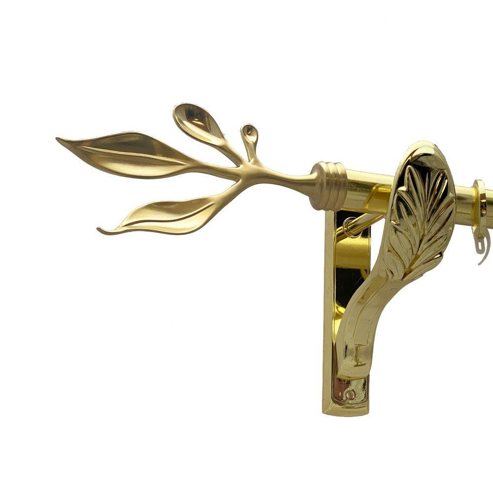 Карниз Orvit Баваро металевий однорядний ретро гладка труба кільце фасонне металеве  Золото 25 мм 300 см Львов - изображение 1