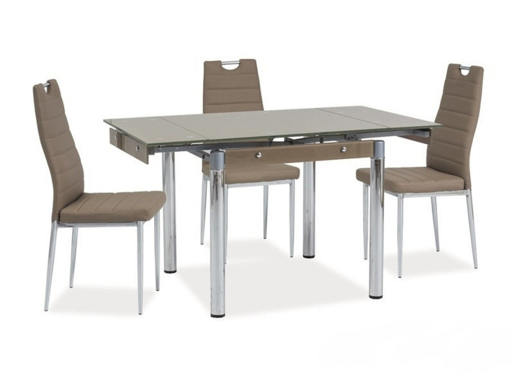 Стілець H260 хром/темний беж екошкіра Київ - фото 3