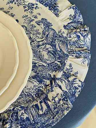 Ecotton Серветка сервірувальна з рюшами Ecotton Italiano Blue 43х43 водовідштовхуюча Коломия